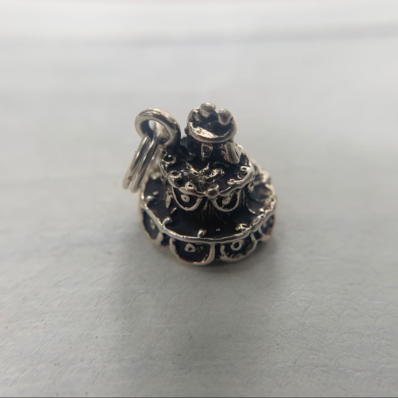 Sterling Silver Multilayered Birthday Cake - Picture 1 of 5